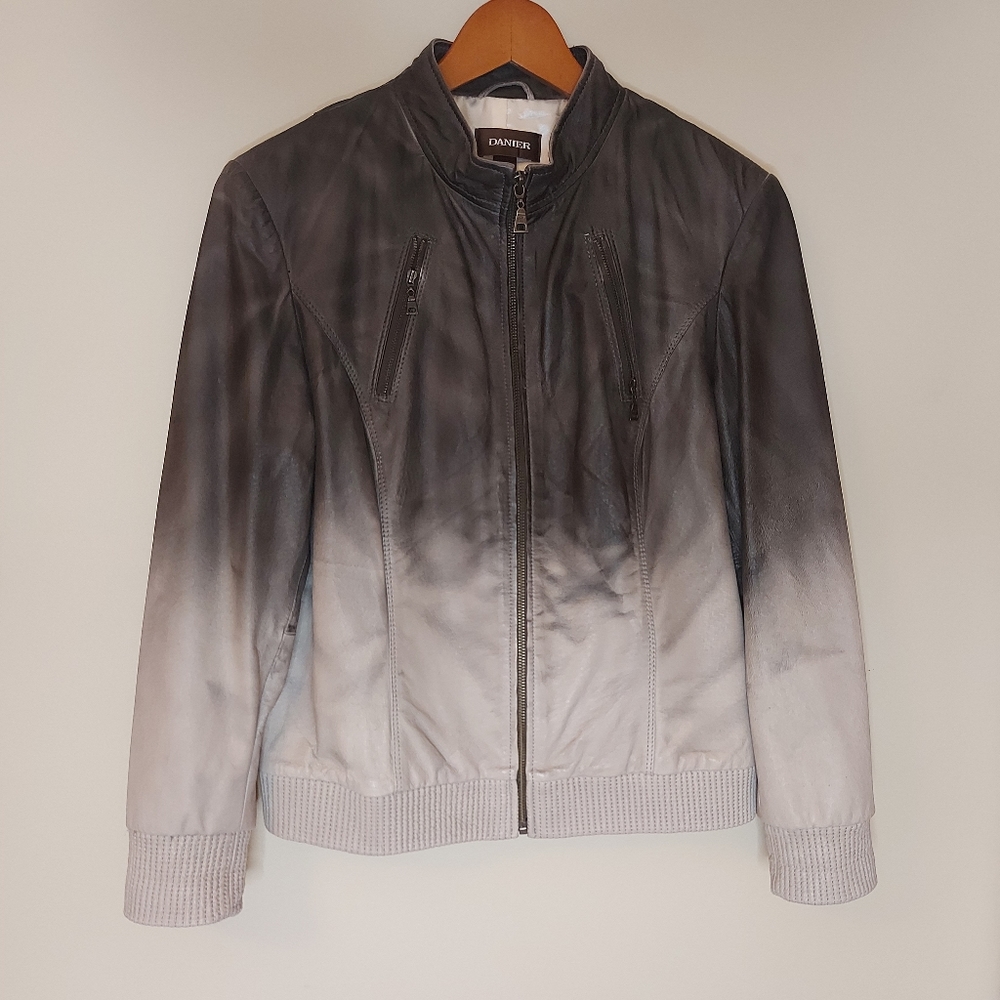 Danier ombré leather bomber jacket